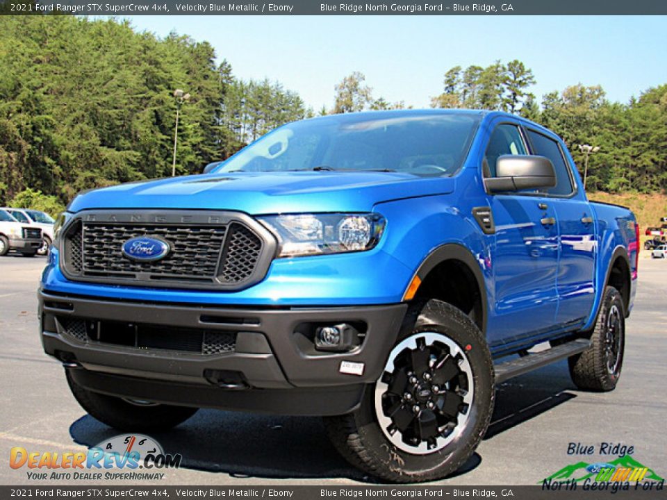 2021 Ford Ranger STX SuperCrew 4x4 Velocity Blue Metallic / Ebony Photo #1