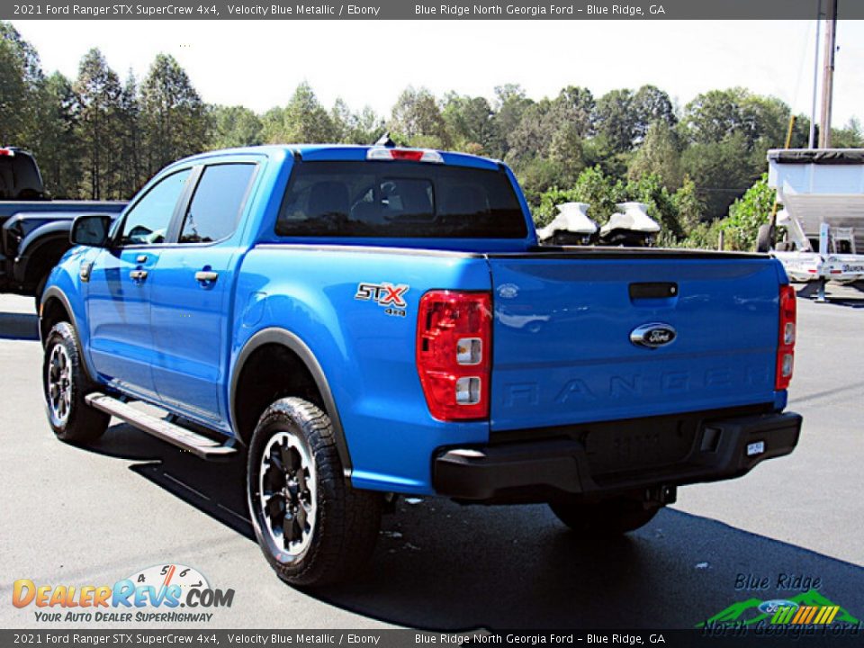 2021 Ford Ranger STX SuperCrew 4x4 Velocity Blue Metallic / Ebony Photo #3