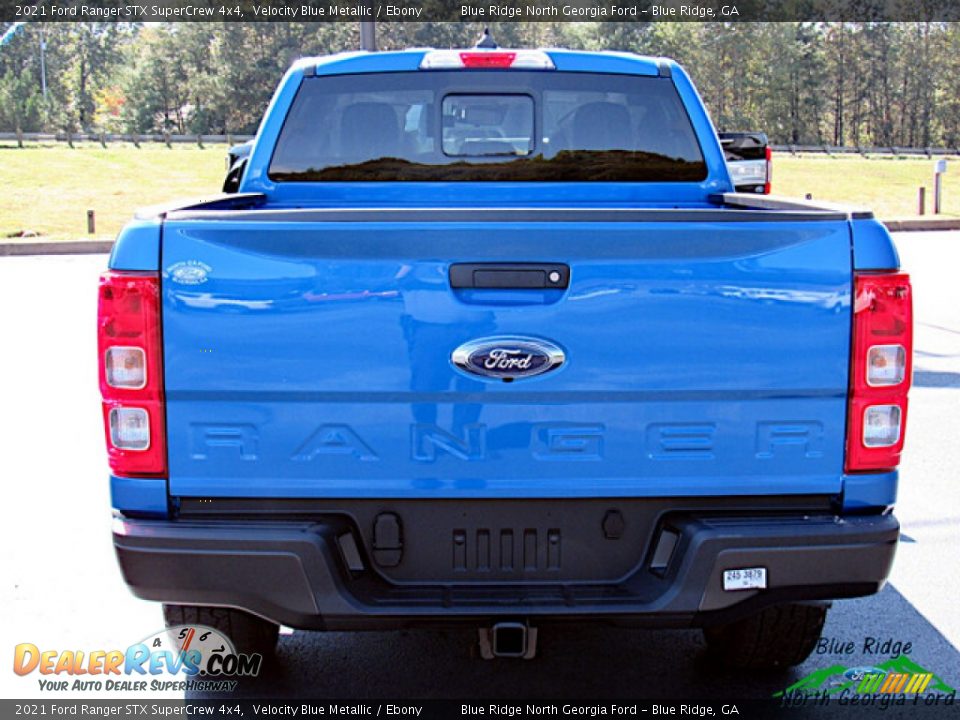 2021 Ford Ranger STX SuperCrew 4x4 Velocity Blue Metallic / Ebony Photo #4