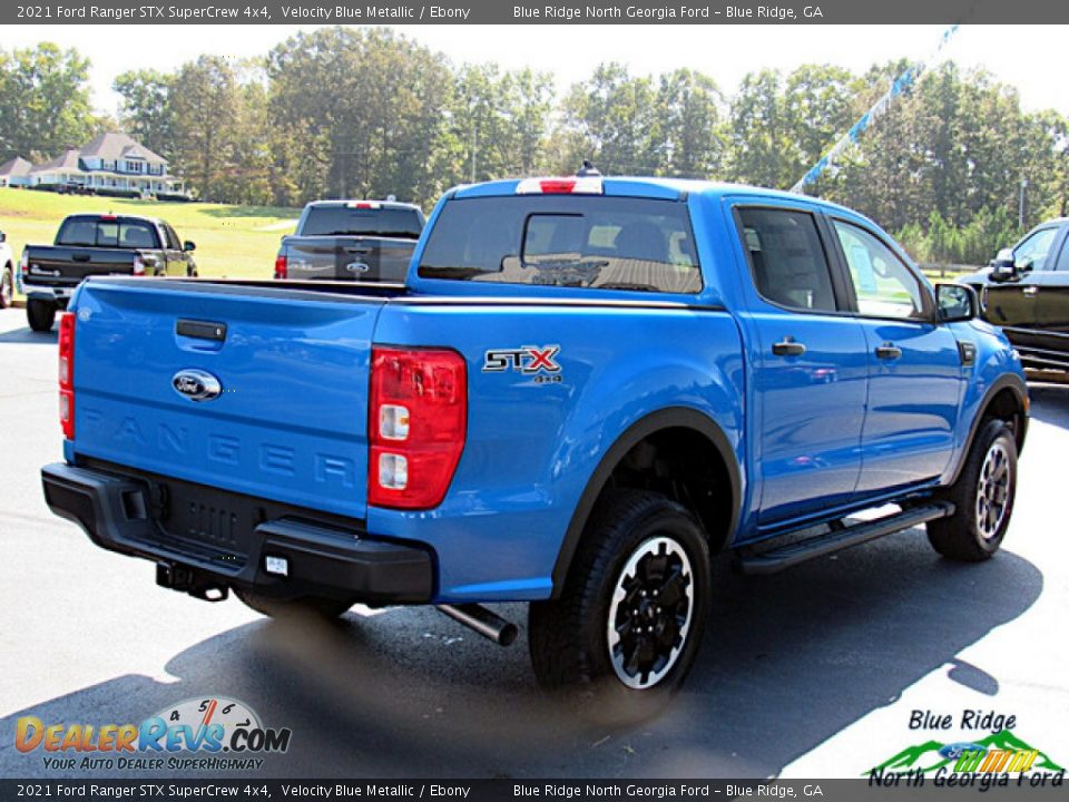 2021 Ford Ranger STX SuperCrew 4x4 Velocity Blue Metallic / Ebony Photo #5