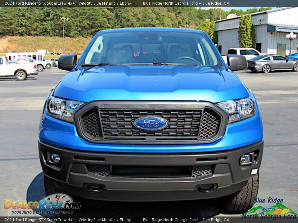 2021 Ford Ranger STX SuperCrew 4x4 Velocity Blue Metallic / Ebony Photo #8