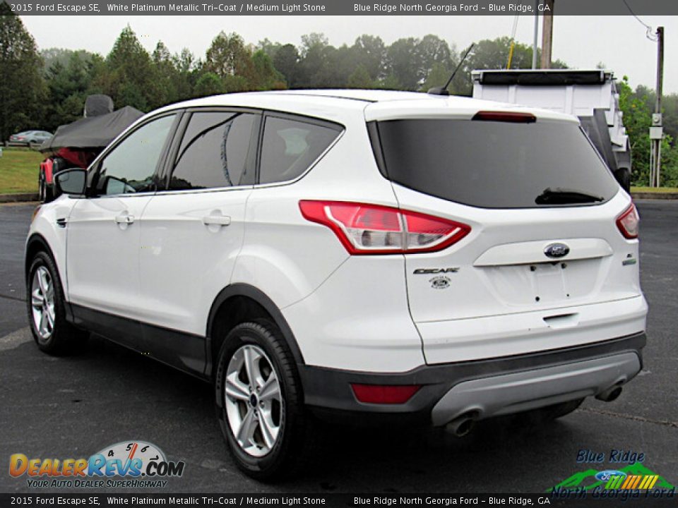 2015 Ford Escape SE White Platinum Metallic Tri-Coat / Medium Light Stone Photo #3