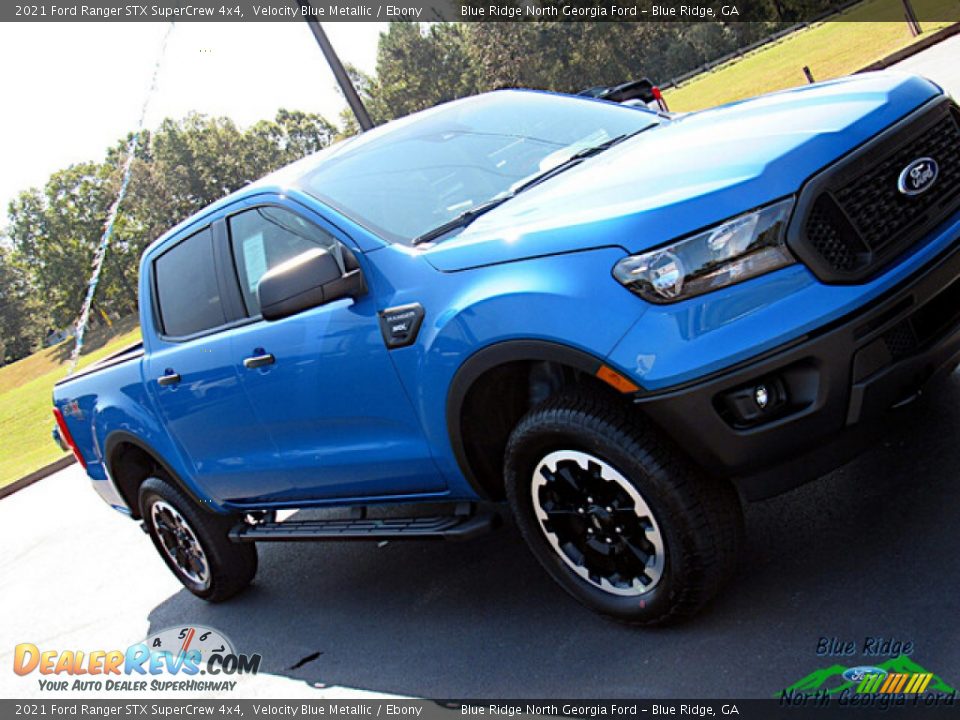2021 Ford Ranger STX SuperCrew 4x4 Velocity Blue Metallic / Ebony Photo #24