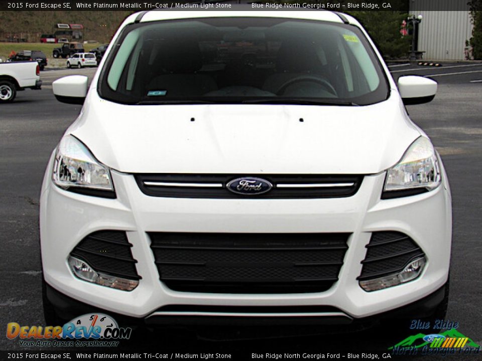 2015 Ford Escape SE White Platinum Metallic Tri-Coat / Medium Light Stone Photo #8