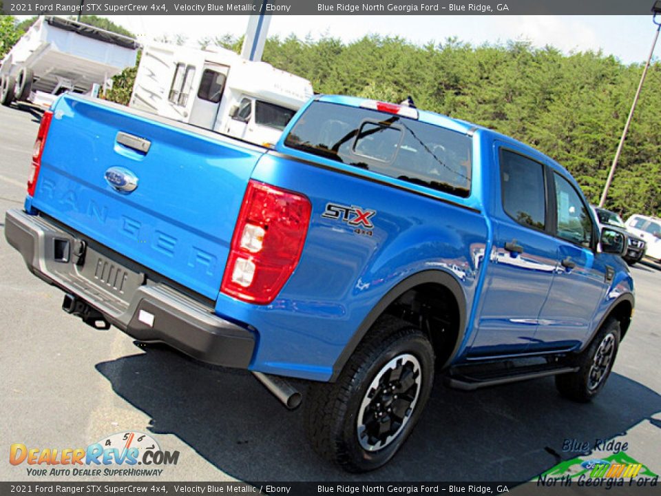 2021 Ford Ranger STX SuperCrew 4x4 Velocity Blue Metallic / Ebony Photo #25