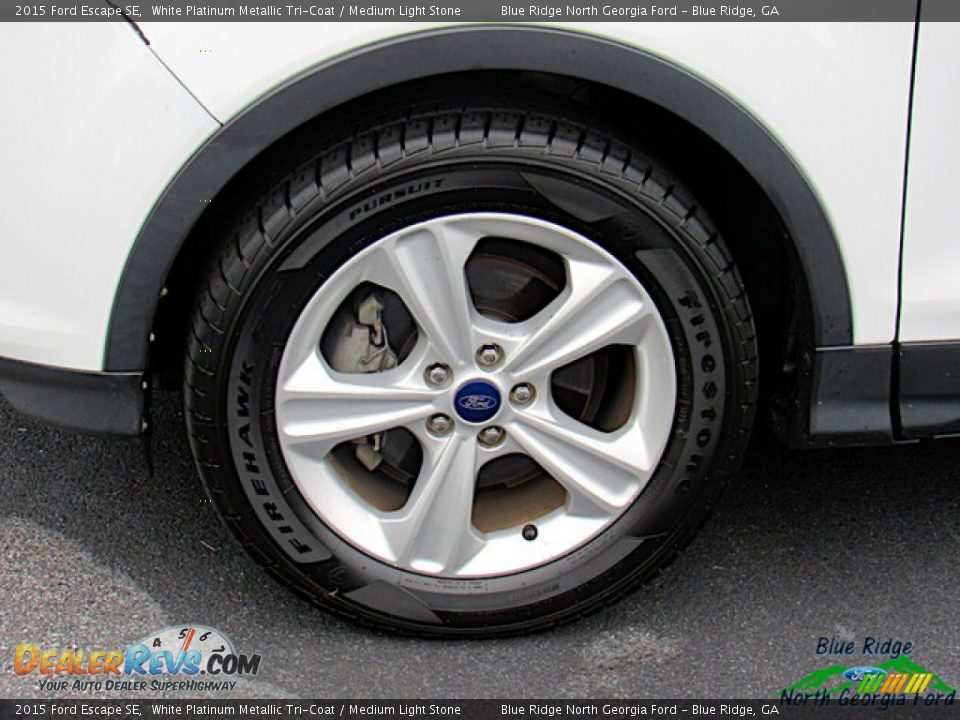 2015 Ford Escape SE White Platinum Metallic Tri-Coat / Medium Light Stone Photo #9