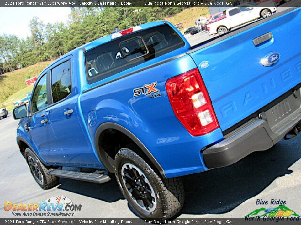 2021 Ford Ranger STX SuperCrew 4x4 Velocity Blue Metallic / Ebony Photo #26