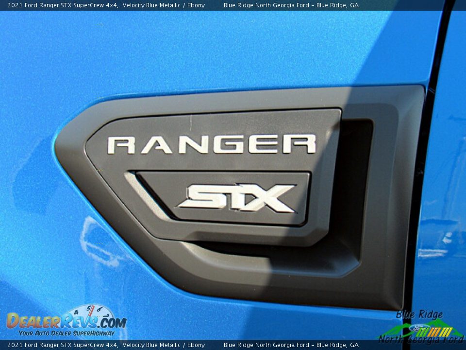 2021 Ford Ranger STX SuperCrew 4x4 Velocity Blue Metallic / Ebony Photo #27