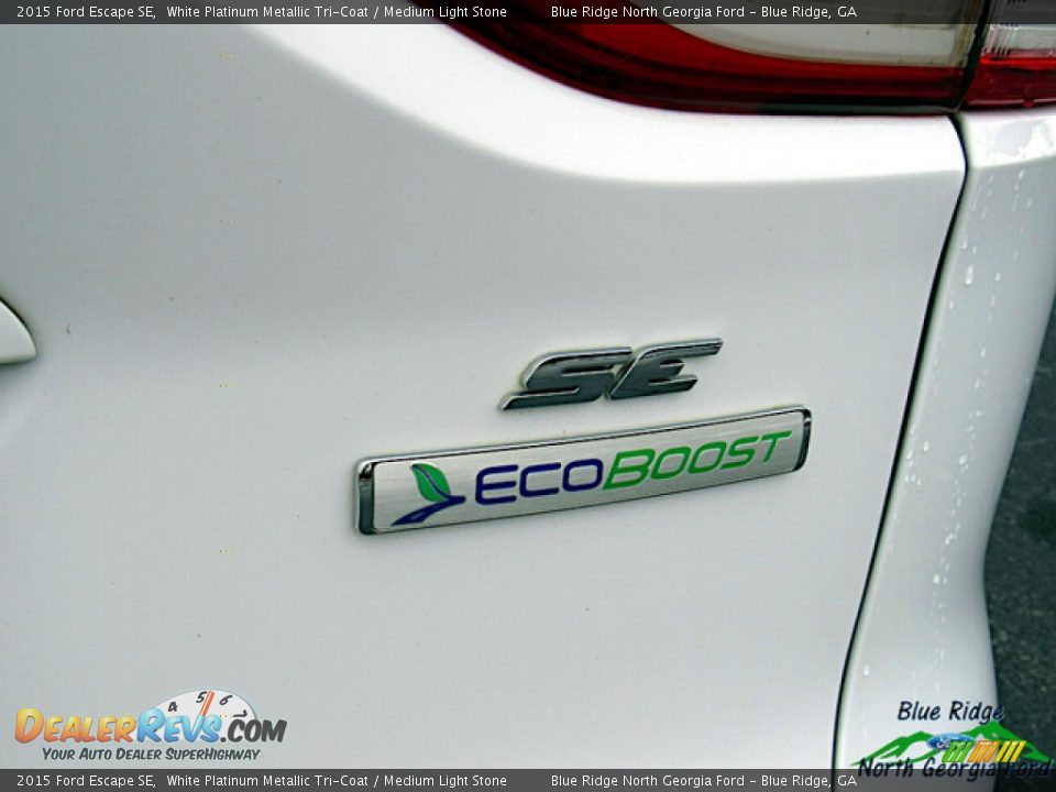 2015 Ford Escape SE White Platinum Metallic Tri-Coat / Medium Light Stone Photo #29
