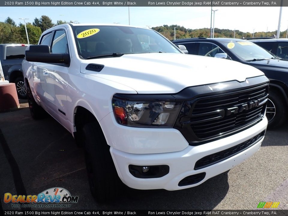 2020 Ram 1500 Big Horn Night Edition Crew Cab 4x4 Bright White / Black Photo #2