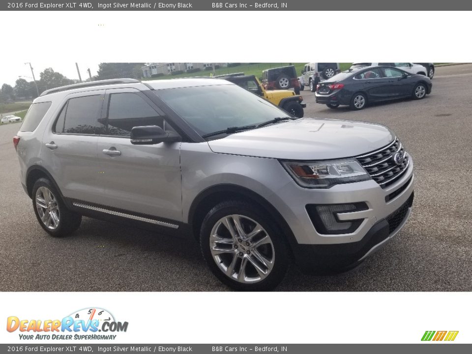 2016 Ford Explorer XLT 4WD Ingot Silver Metallic / Ebony Black Photo #6