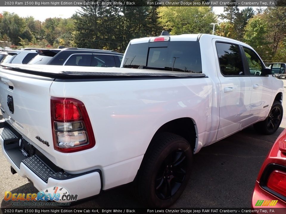 2020 Ram 1500 Big Horn Night Edition Crew Cab 4x4 Bright White / Black Photo #3