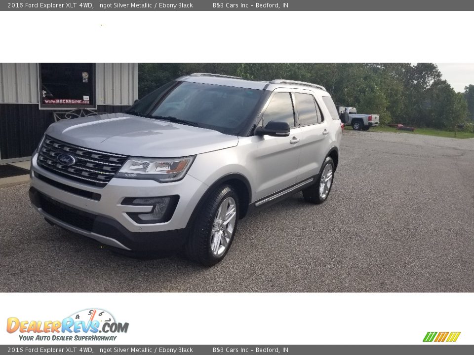 2016 Ford Explorer XLT 4WD Ingot Silver Metallic / Ebony Black Photo #9