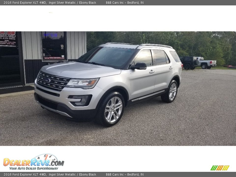 2016 Ford Explorer XLT 4WD Ingot Silver Metallic / Ebony Black Photo #31