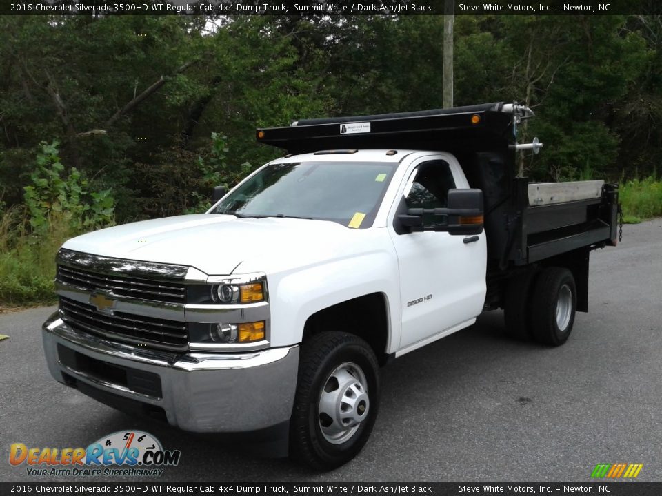 Summit White 2016 Chevrolet Silverado 3500HD WT Regular Cab 4x4 Dump Truck Photo #3