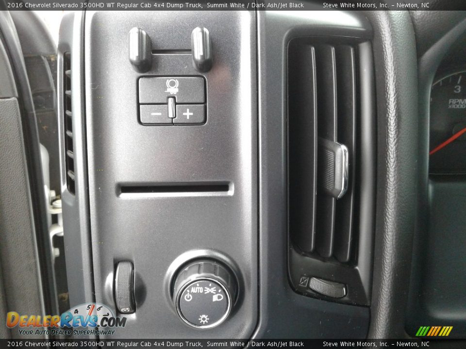 Controls of 2016 Chevrolet Silverado 3500HD WT Regular Cab 4x4 Dump Truck Photo #16