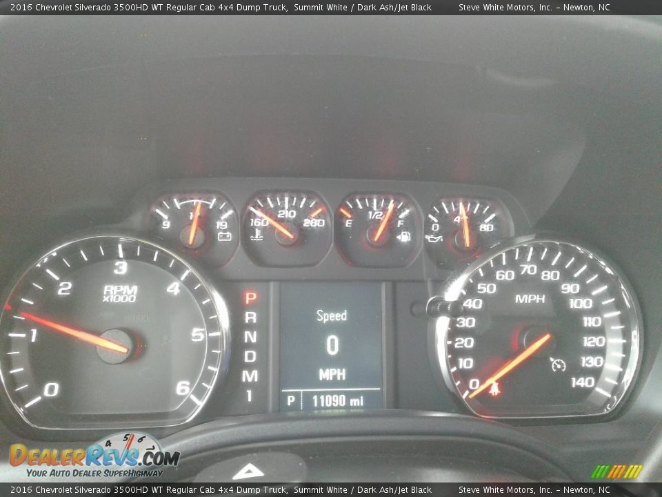 2016 Chevrolet Silverado 3500HD WT Regular Cab 4x4 Dump Truck Gauges Photo #18