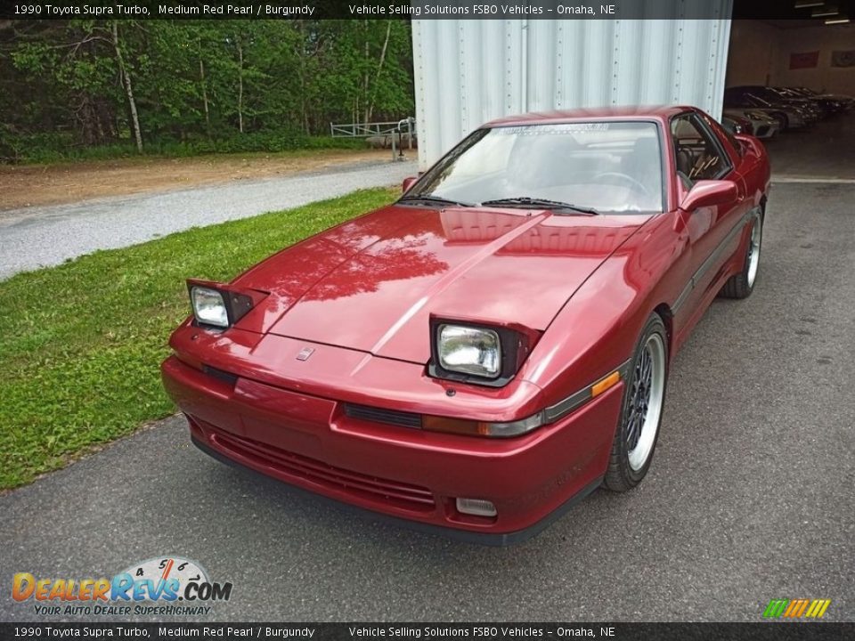 1990 Toyota Supra Turbo Medium Red Pearl / Burgundy Photo #1