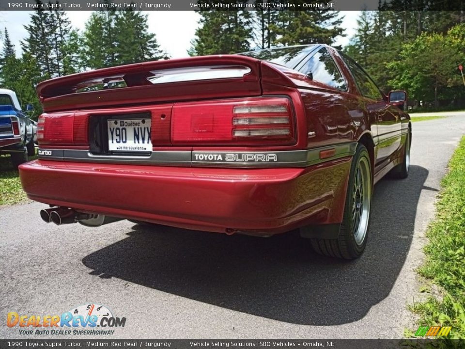 1990 Toyota Supra Turbo Medium Red Pearl / Burgundy Photo #12