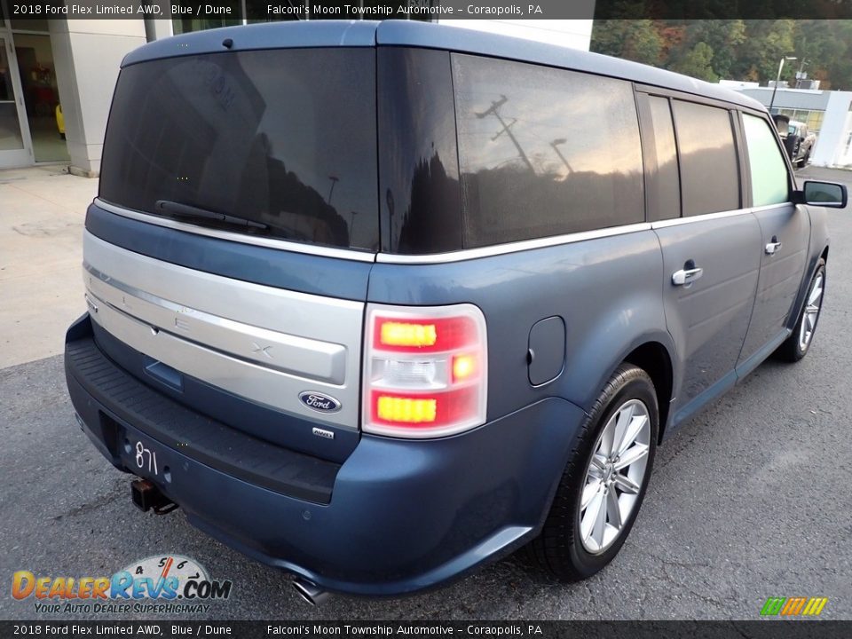 2018 Ford Flex Limited AWD Blue / Dune Photo #2
