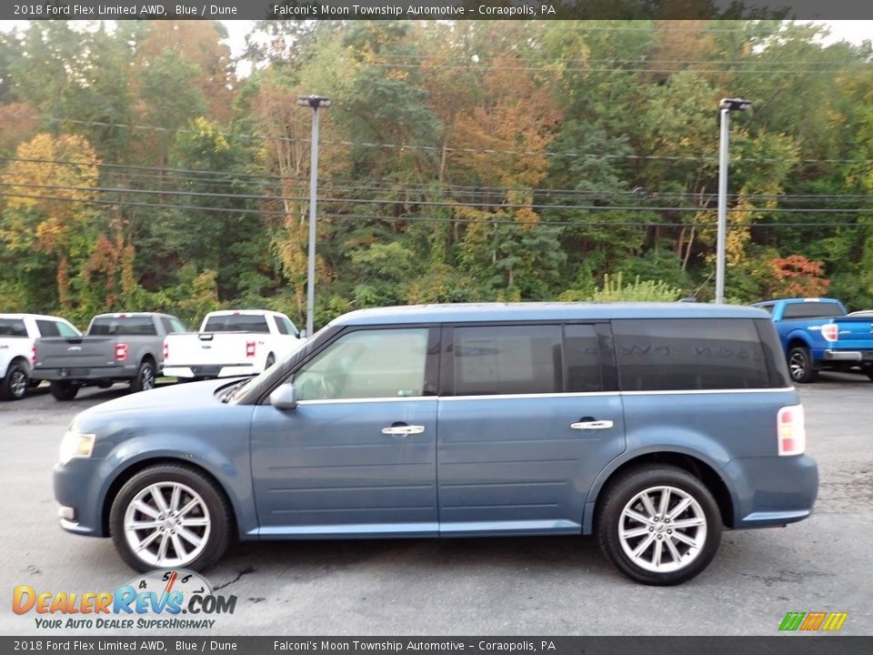 Blue 2018 Ford Flex Limited AWD Photo #6