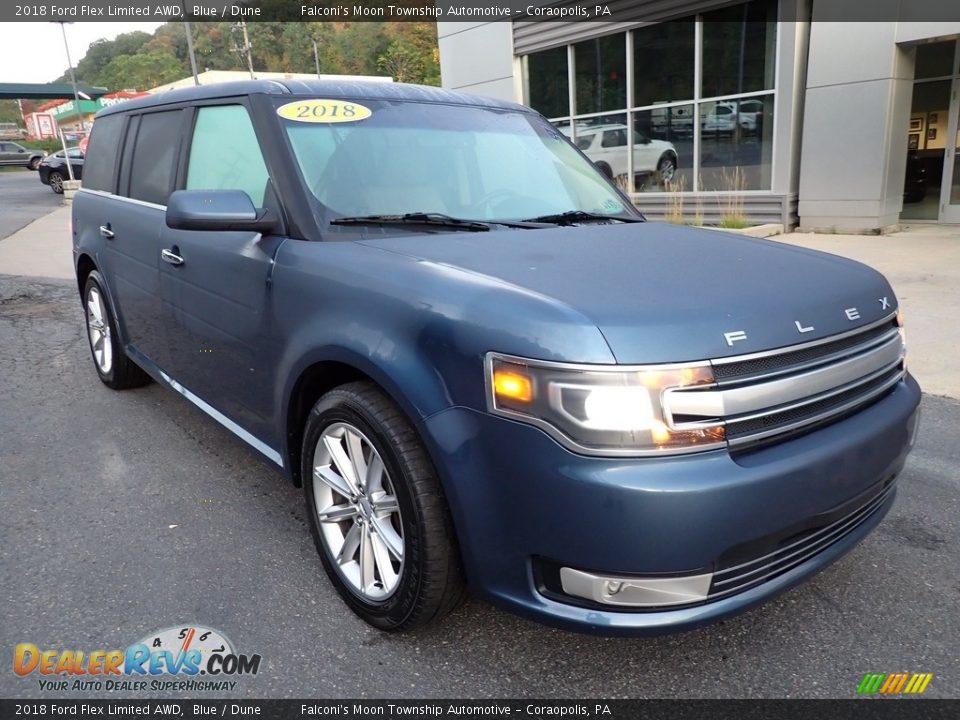 Blue 2018 Ford Flex Limited AWD Photo #9