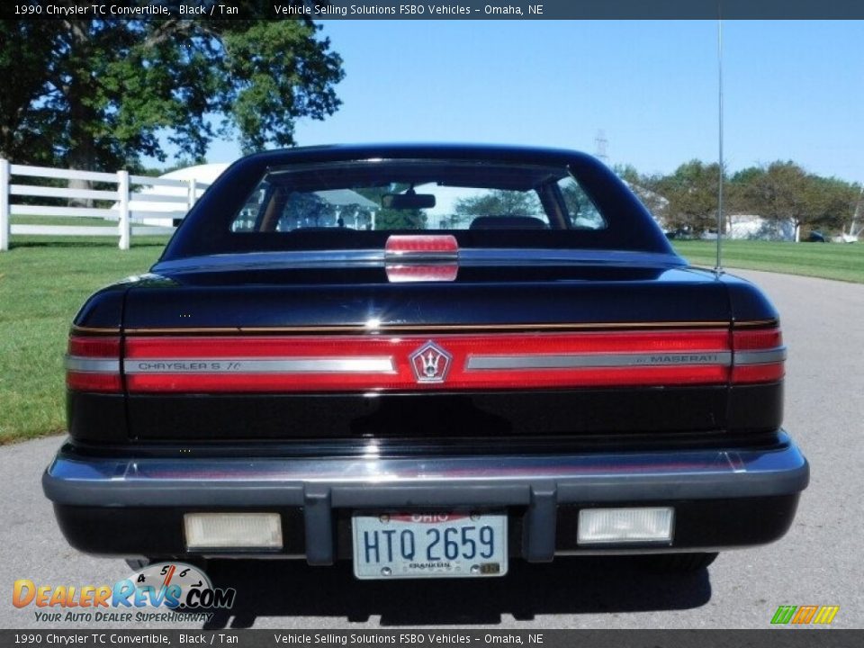 1990 Chrysler TC Convertible Black / Tan Photo #13