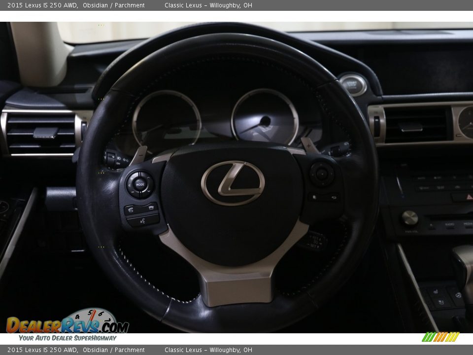 2015 Lexus IS 250 AWD Obsidian / Parchment Photo #7