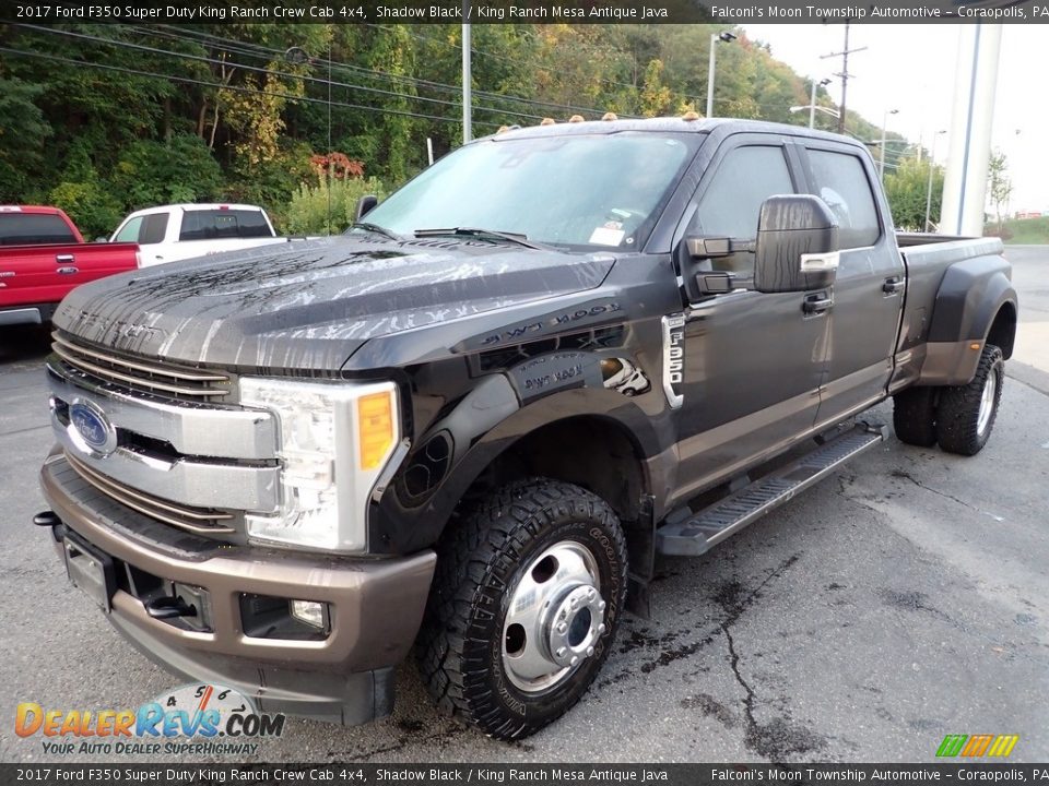 2017 Ford F350 Super Duty King Ranch Crew Cab 4x4 Shadow Black / King Ranch Mesa Antique Java Photo #6