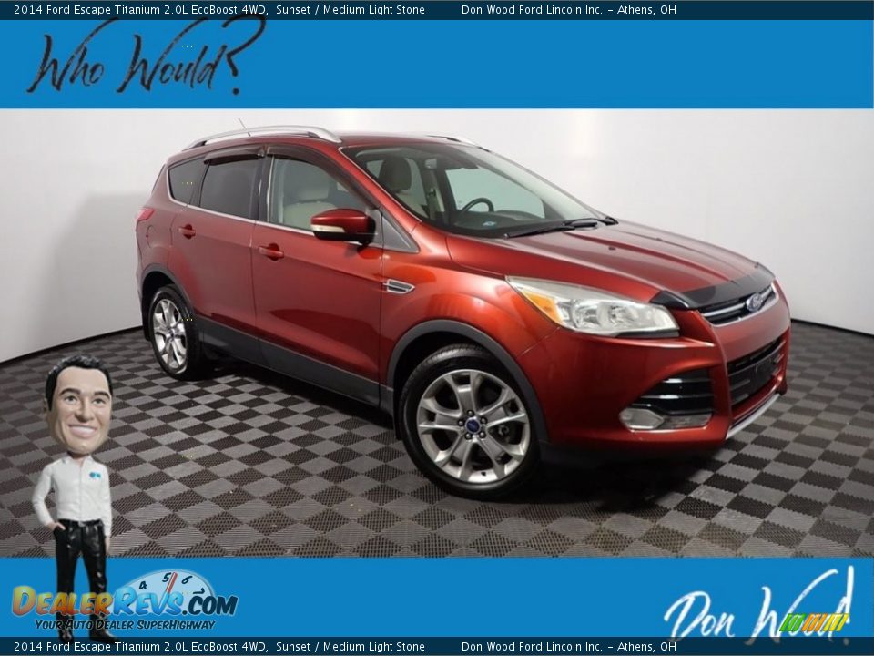2014 Ford Escape Titanium 2.0L EcoBoost 4WD Sunset / Medium Light Stone Photo #1
