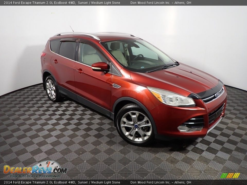 2014 Ford Escape Titanium 2.0L EcoBoost 4WD Sunset / Medium Light Stone Photo #4