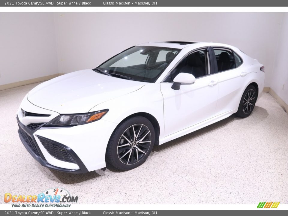 2021 Toyota Camry SE AWD Super White / Black Photo #3
