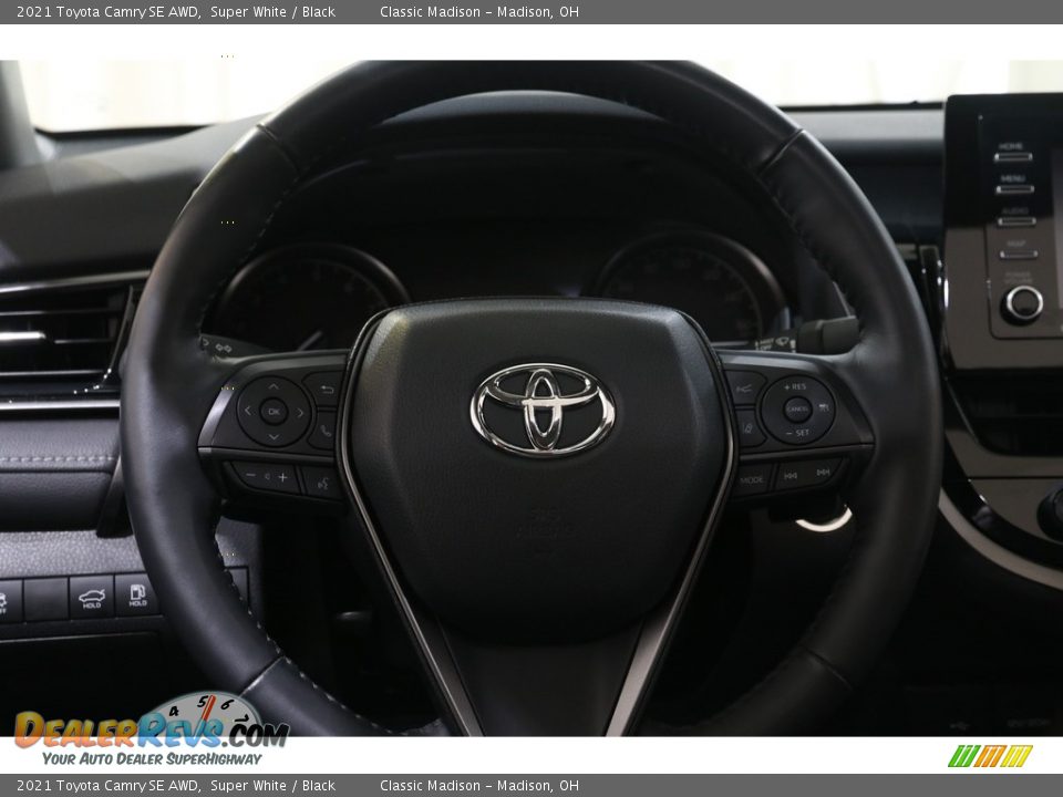 2021 Toyota Camry SE AWD Super White / Black Photo #7