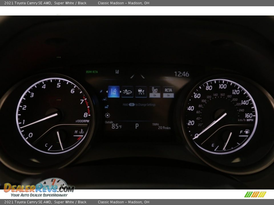 2021 Toyota Camry SE AWD Super White / Black Photo #8