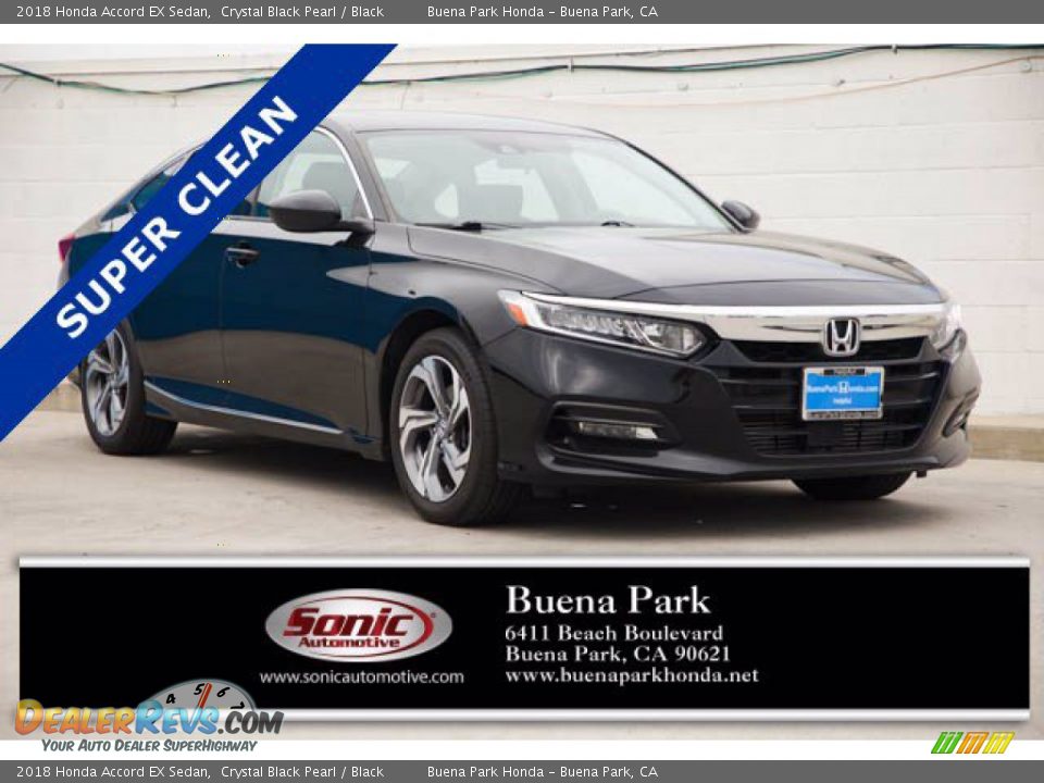 2018 Honda Accord EX Sedan Crystal Black Pearl / Black Photo #1