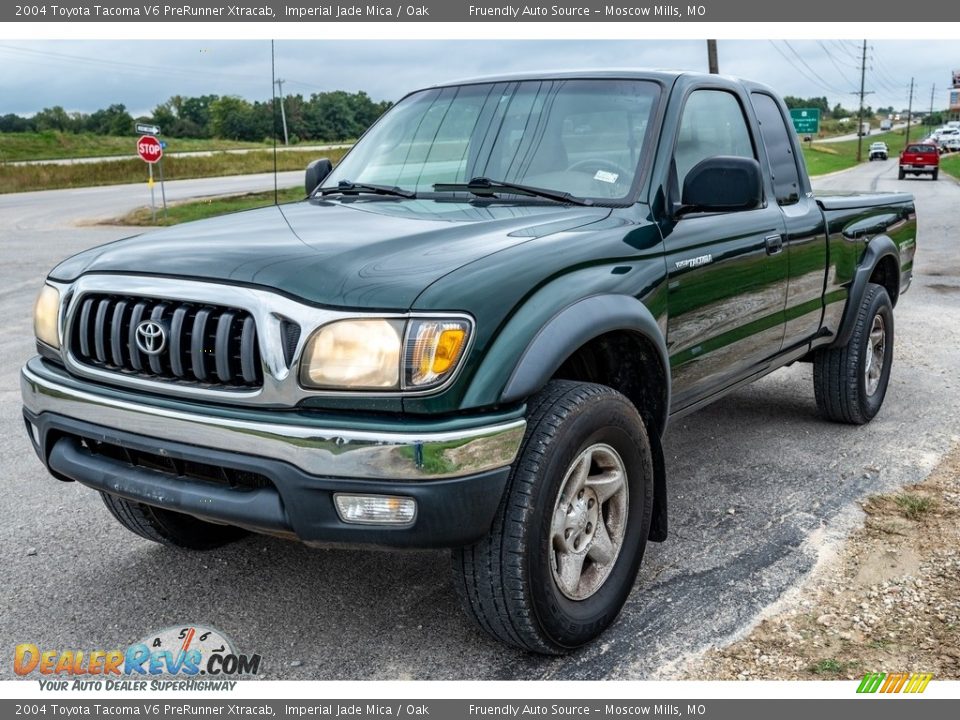 2004 Toyota Tacoma V6 PreRunner Xtracab Imperial Jade Mica / Oak Photo #8