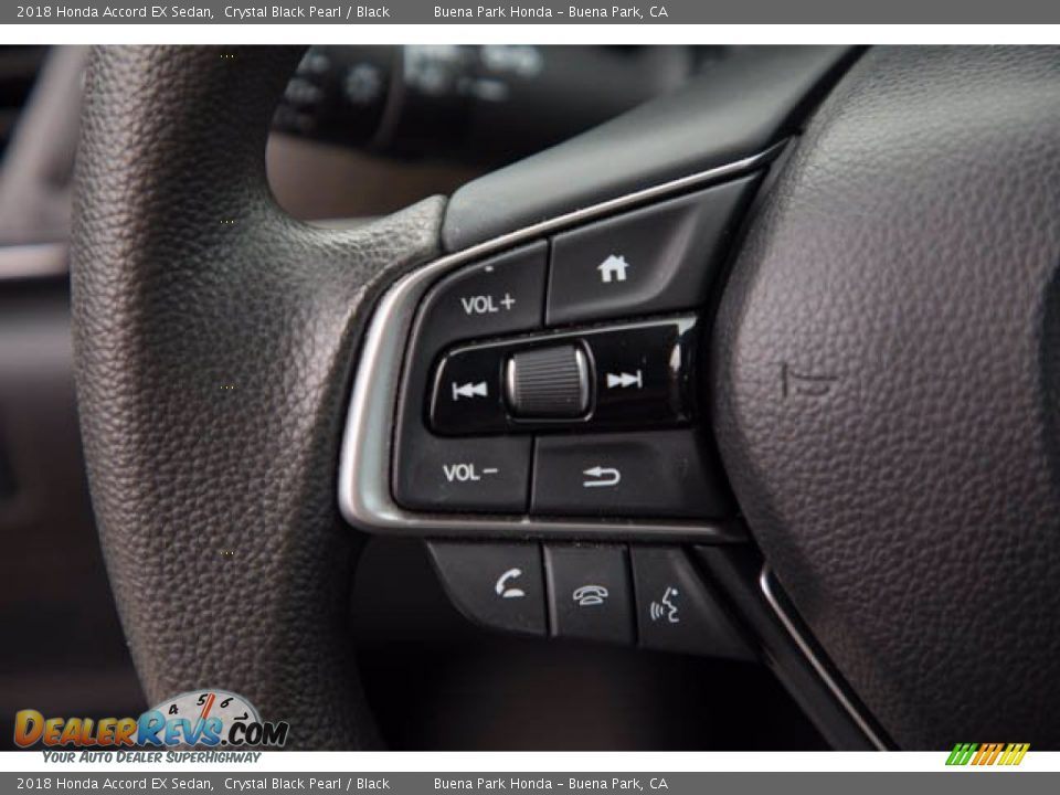2018 Honda Accord EX Sedan Crystal Black Pearl / Black Photo #12