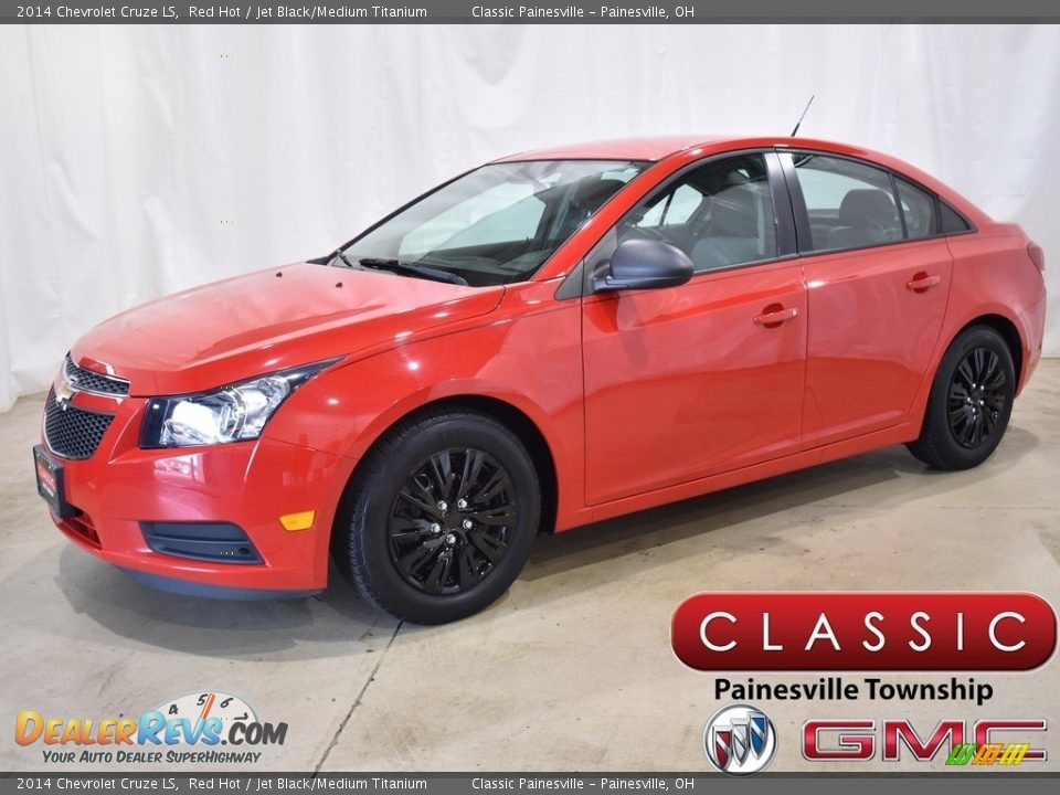 2014 Chevrolet Cruze LS Red Hot / Jet Black/Medium Titanium Photo #1