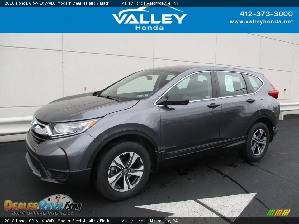 2018 Honda CR-V LX AWD Modern Steel Metallic / Black Photo #1