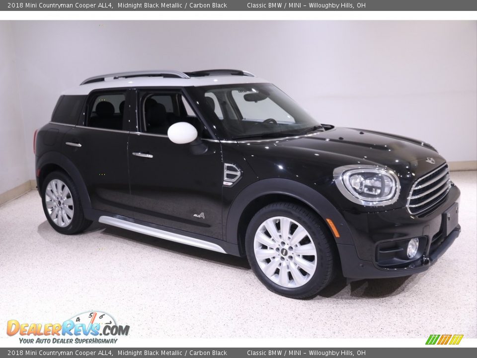 2018 Mini Countryman Cooper ALL4 Midnight Black Metallic / Carbon Black Photo #1