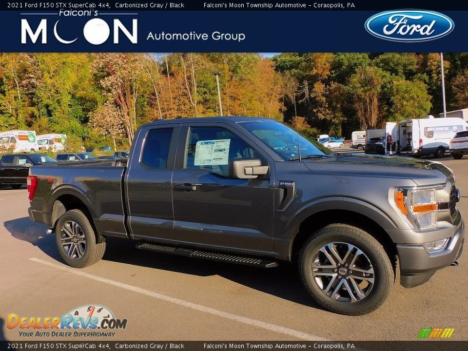 2021 Ford F150 STX SuperCab 4x4 Carbonized Gray / Black Photo #1