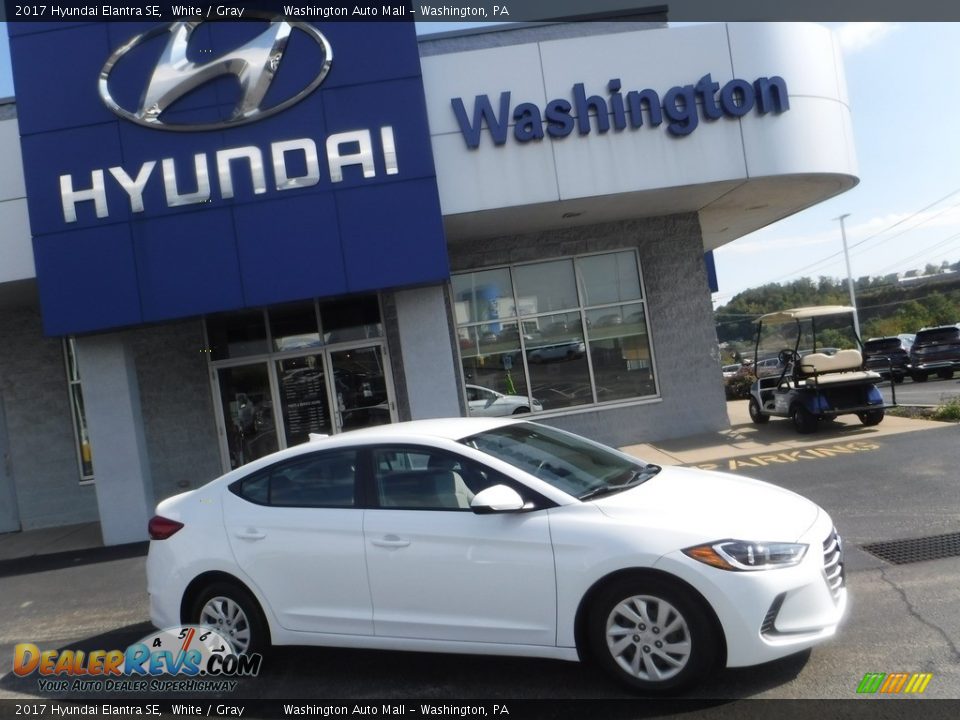 2017 Hyundai Elantra SE White / Gray Photo #2