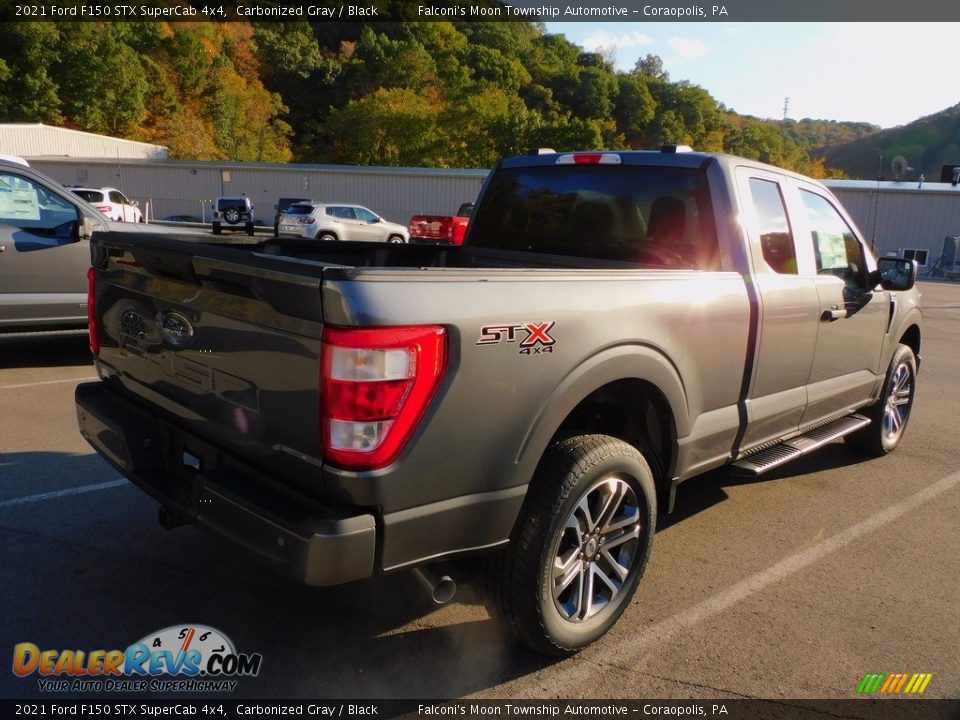 2021 Ford F150 STX SuperCab 4x4 Carbonized Gray / Black Photo #2