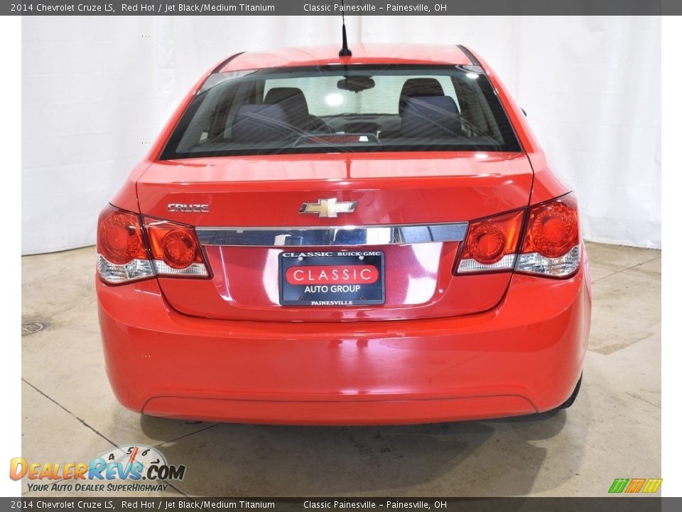 2014 Chevrolet Cruze LS Red Hot / Jet Black/Medium Titanium Photo #3