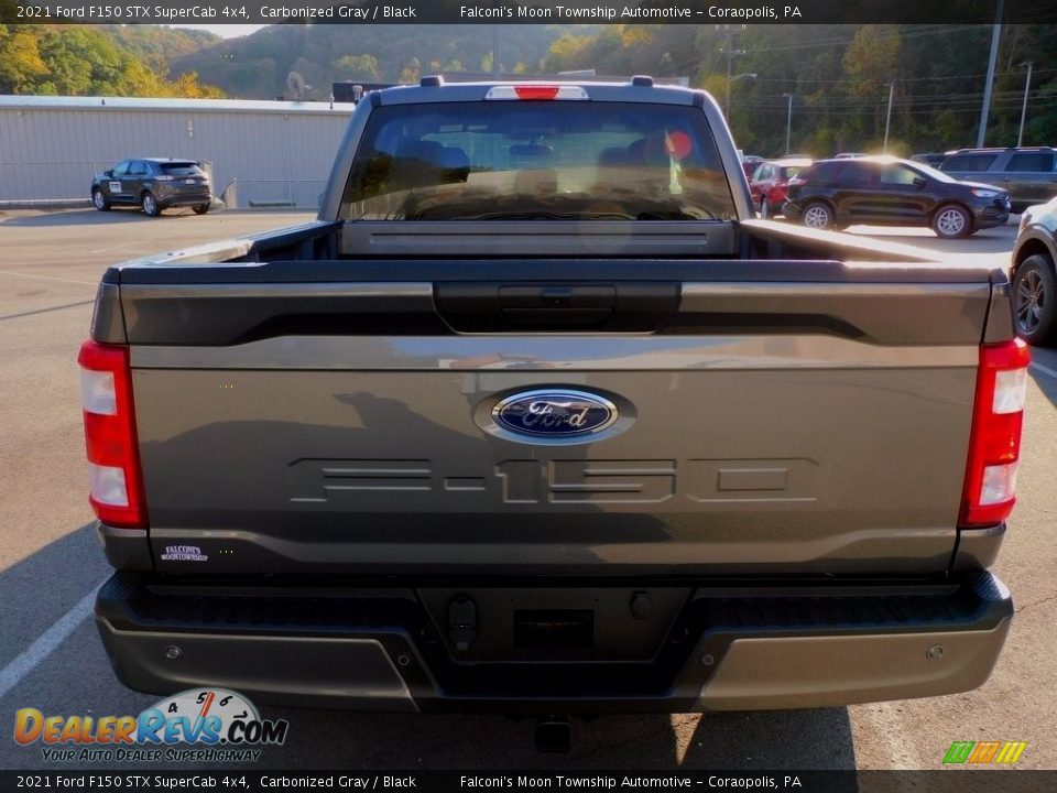 2021 Ford F150 STX SuperCab 4x4 Carbonized Gray / Black Photo #3