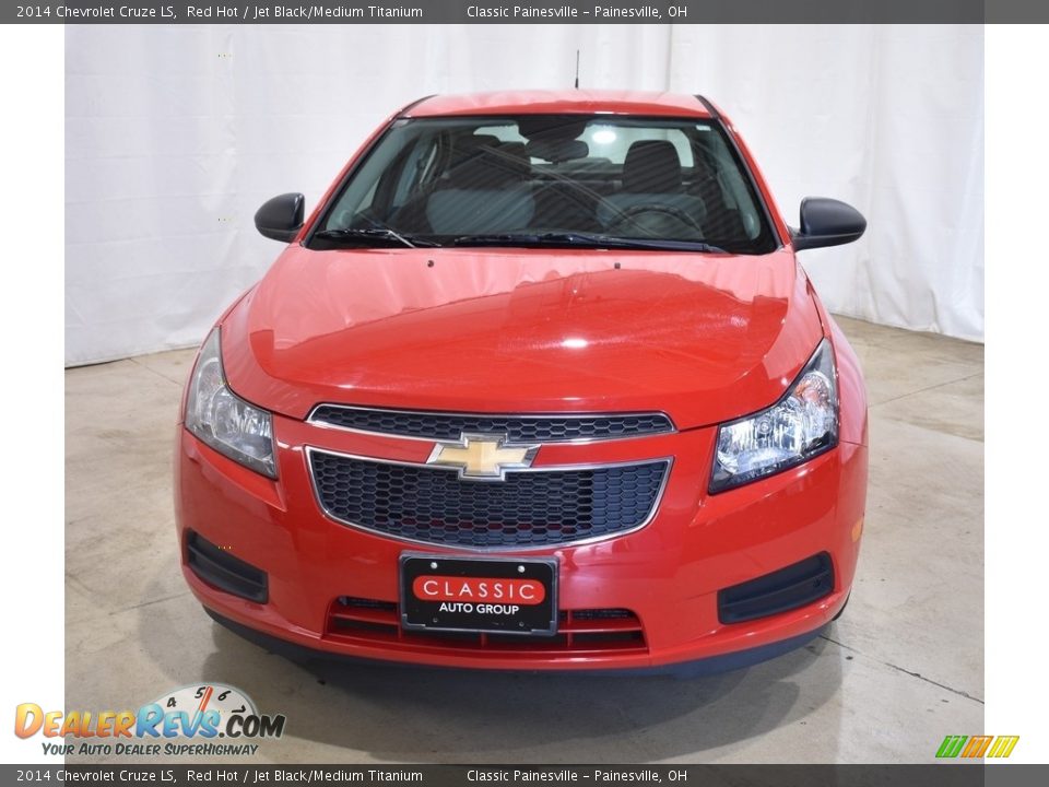 2014 Chevrolet Cruze LS Red Hot / Jet Black/Medium Titanium Photo #4