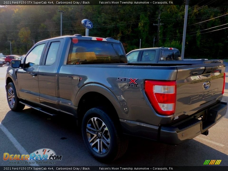 2021 Ford F150 STX SuperCab 4x4 Carbonized Gray / Black Photo #5