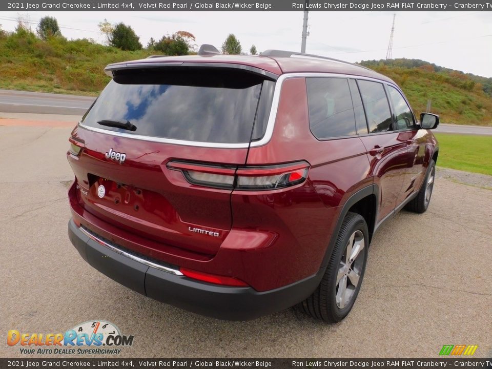 2021 Jeep Grand Cherokee L Limited 4x4 Velvet Red Pearl / Global Black/Wicker Beige Photo #5