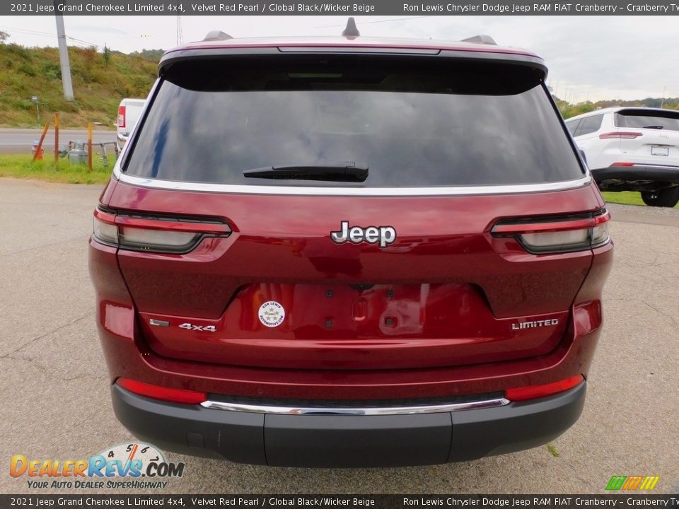2021 Jeep Grand Cherokee L Limited 4x4 Velvet Red Pearl / Global Black/Wicker Beige Photo #6