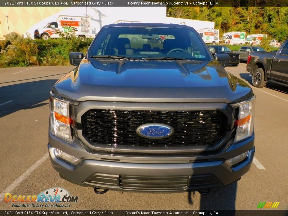 2021 Ford F150 STX SuperCab 4x4 Carbonized Gray / Black Photo #8